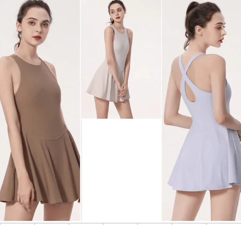 Women's Online Boutique B-ACTIVE FITNESS DRESS WITH SHORTS