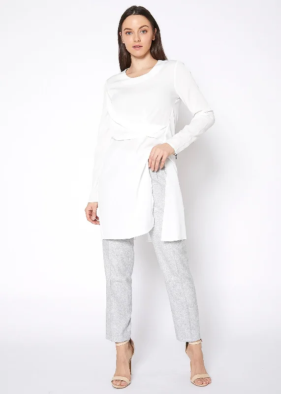 Women's Chic Outfit Slit Hem Twist Front Dress
