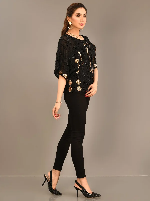 Limited Time Deal Beaded Net Top