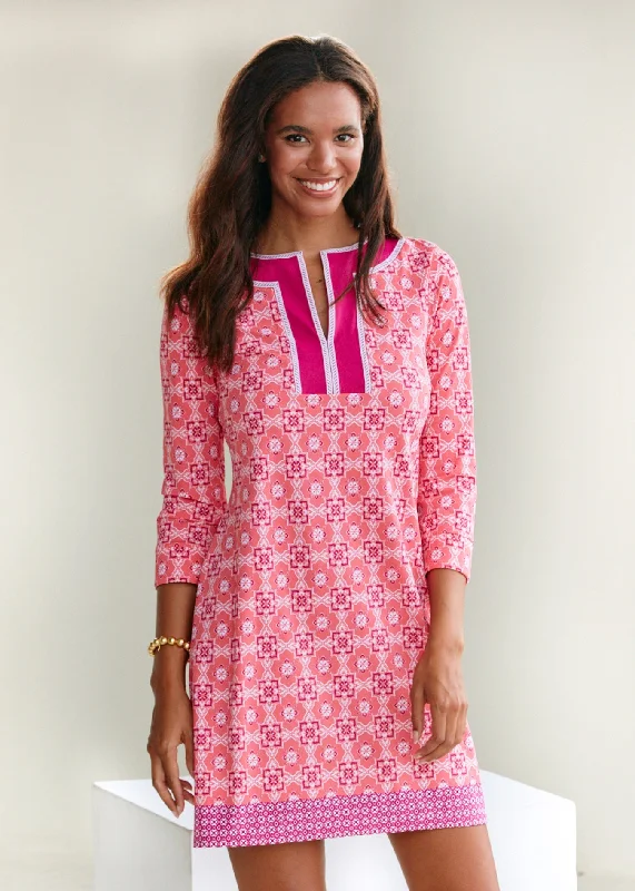 New Arrival Discounts Coral Gables Embroidered Tunic Dress