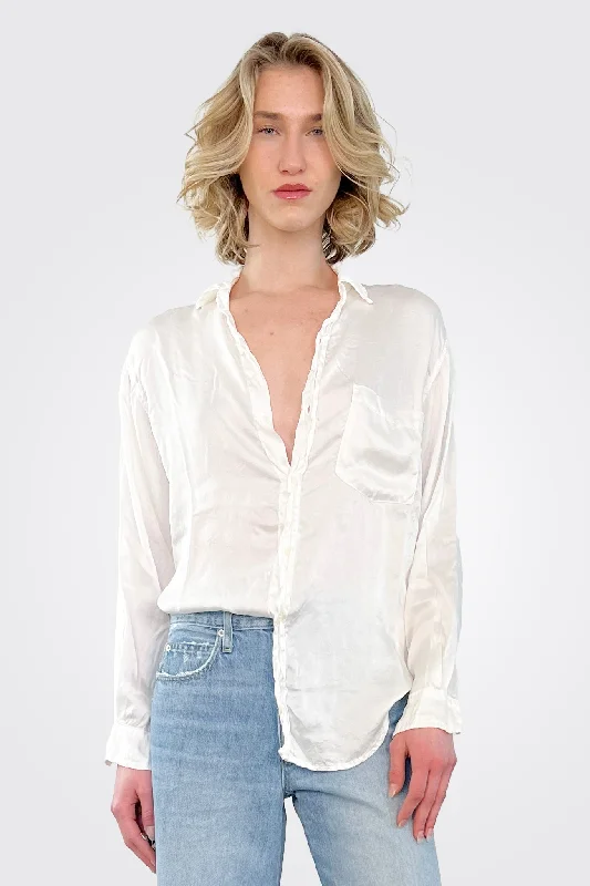Summer Sale Joss Silk Shirt - White