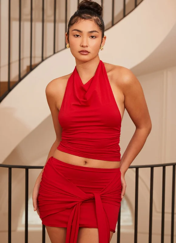 Casual Chic Grazie Lou Top - Red