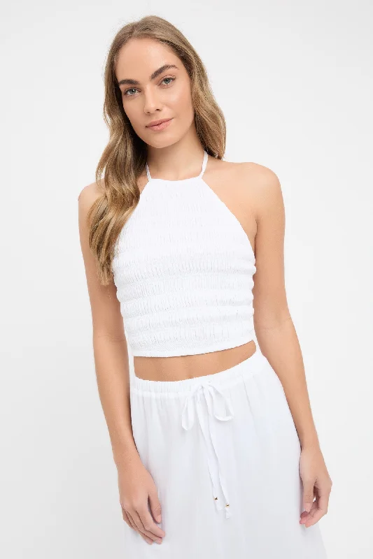Exclusive Discount Georgette Shirred Halter