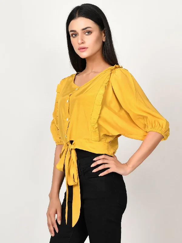Weekend Exclusive Knotted Silk Top