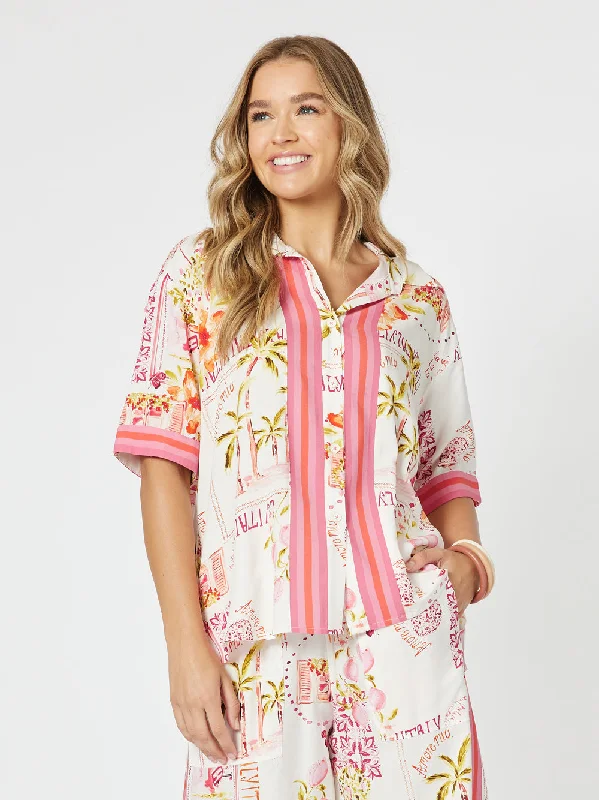 Online Boutiques Threadz Ciao Bella Shirt Pink
