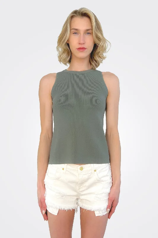 Special Offer Open Back Halter - Dill