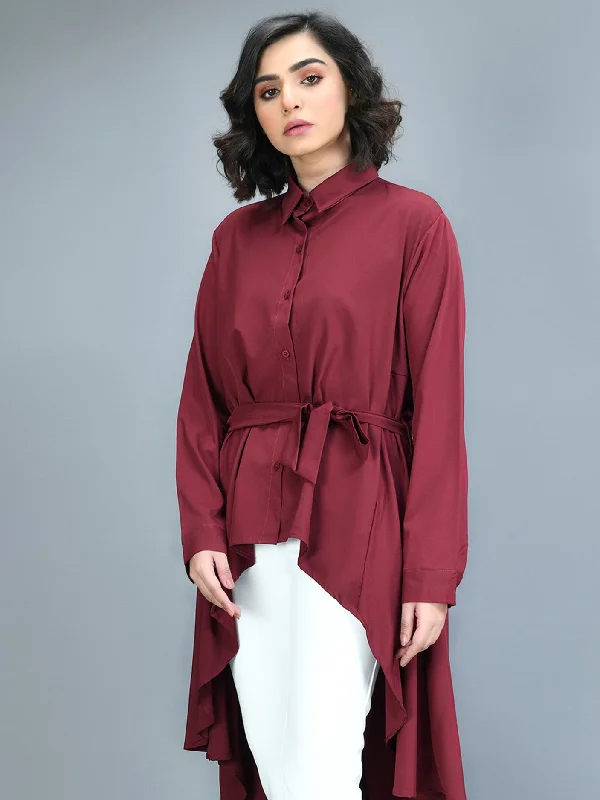 Fashion Deal High Low Shirt Dress