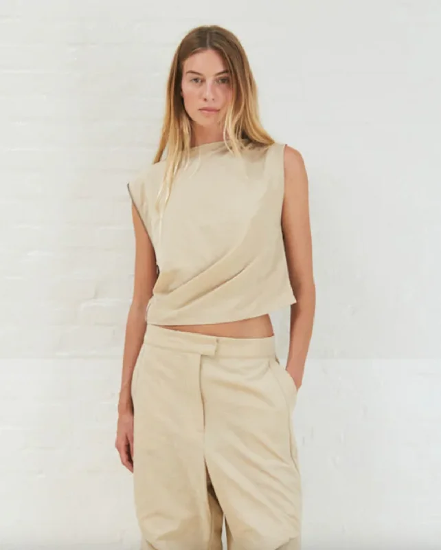 Enjoy Discount Alliya Nylon Zipper Top - Sculpture