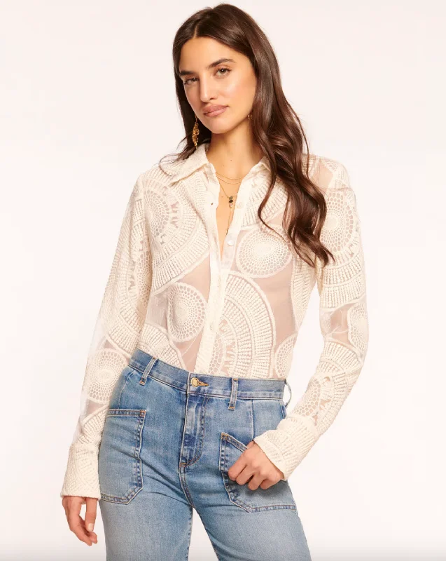 Women's Clothing Boutique Hulda Embroidered Top - Ratta Medallion
