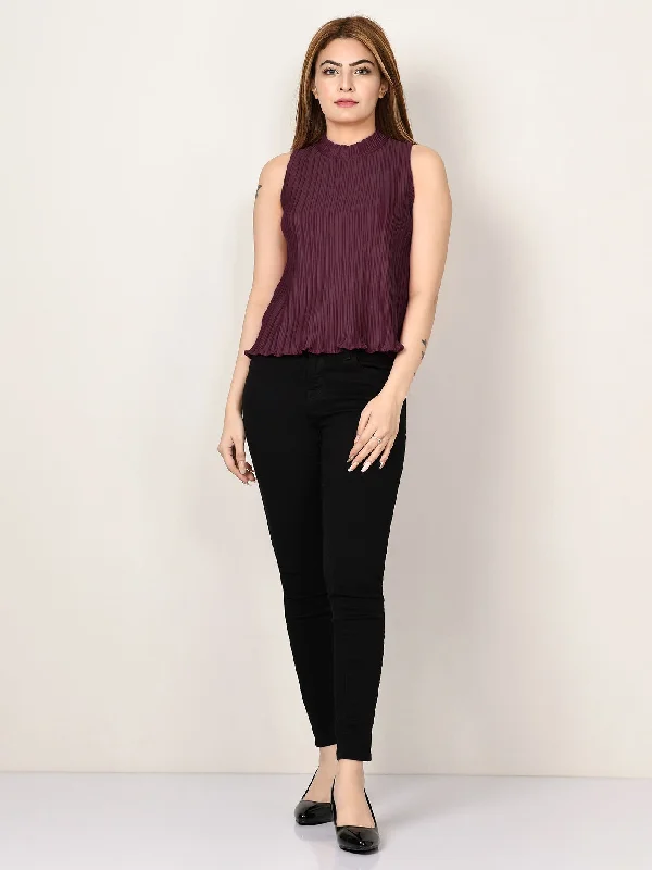 Chic Outfits Crinkled Silk Top