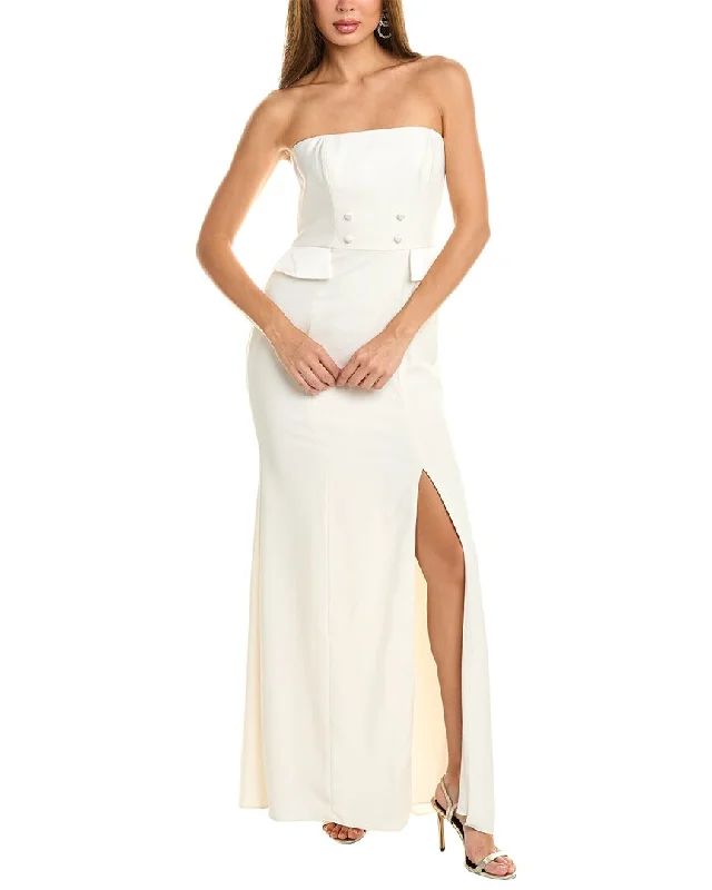 Comfortable Casual Wear After Six Tuxedo Maxi Dress