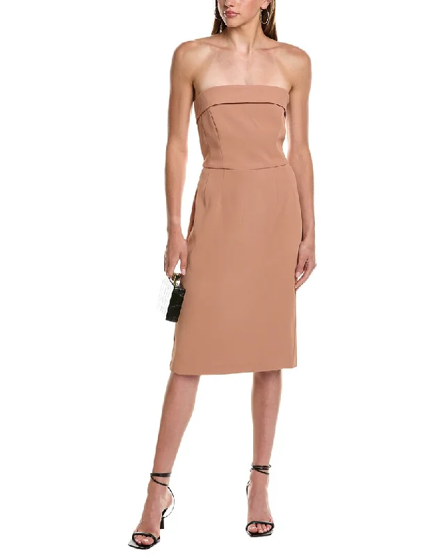 Rocker Chic Fashion French Connection Harry Suiting Strapless Sheath Dress