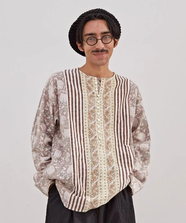Seasonal Trends Intricate Block Print Men's Top