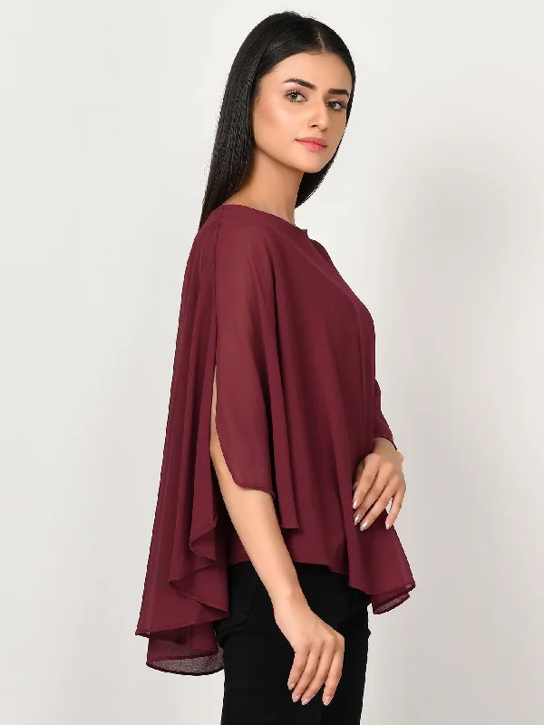 Best Sellers Cape Style Chiffon Top