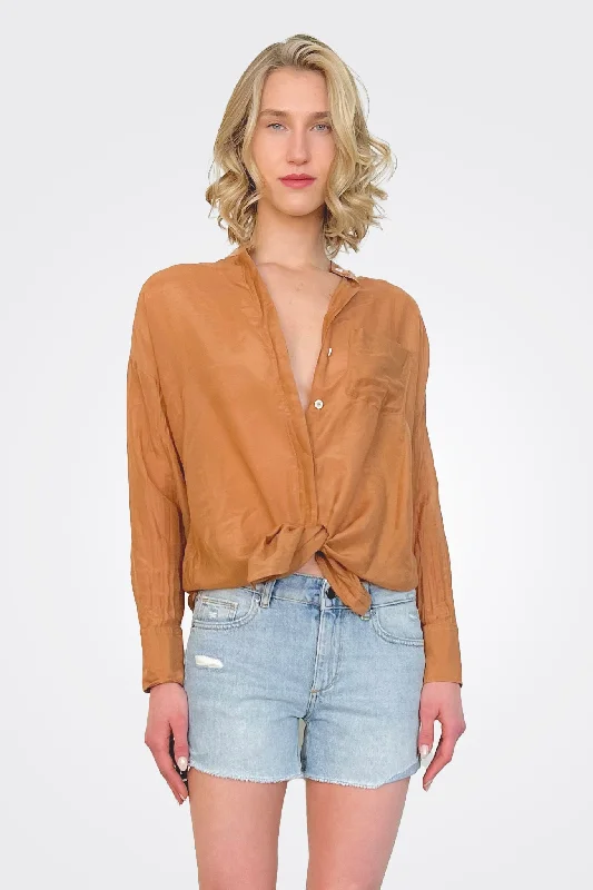 Bold Prints Casual Chic Katia Shirt - Bronze