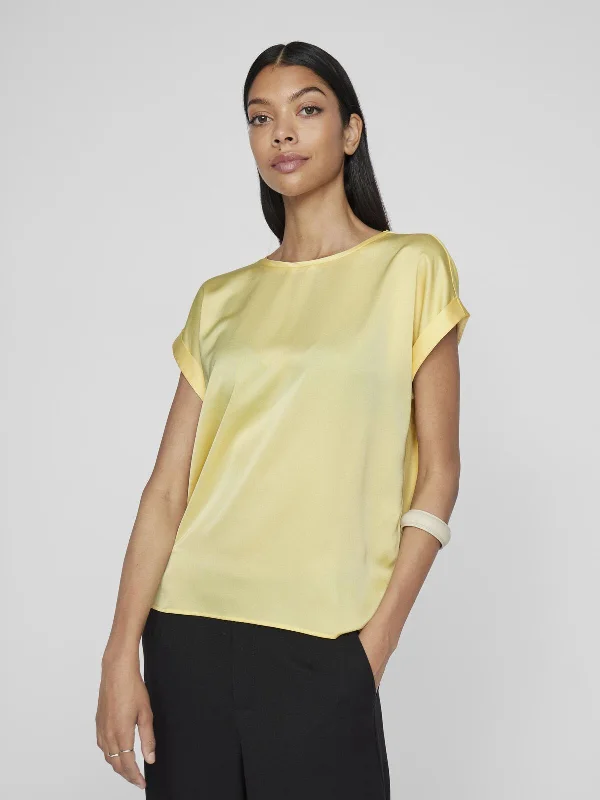 Bundle Offer VIELETTE SATIN TOP PALE BANANA