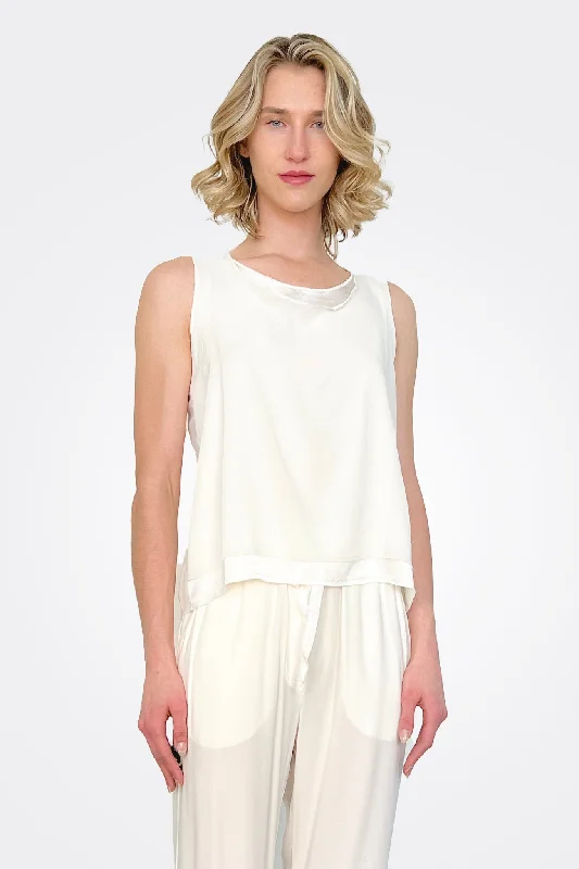 Flash Sale Event Silk Georgette Top - Natural