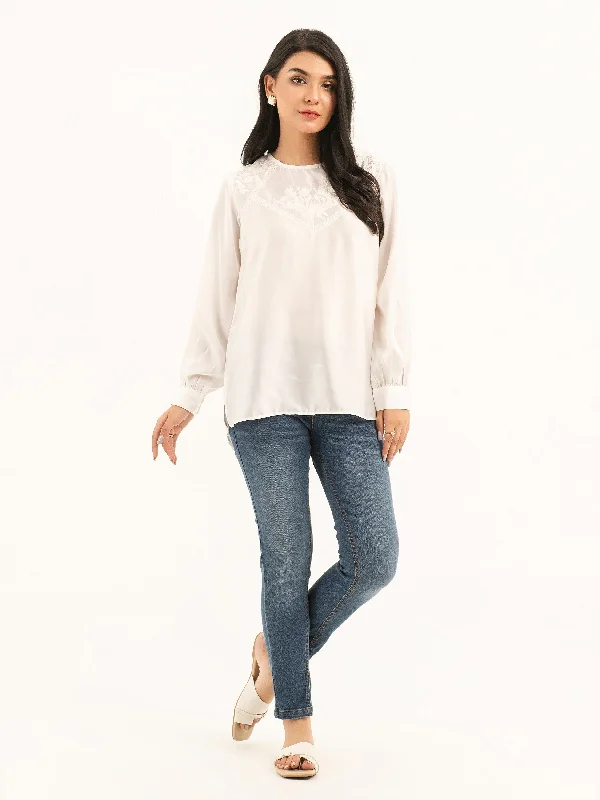 Classic Women's Fashion Embroidered Silk Top