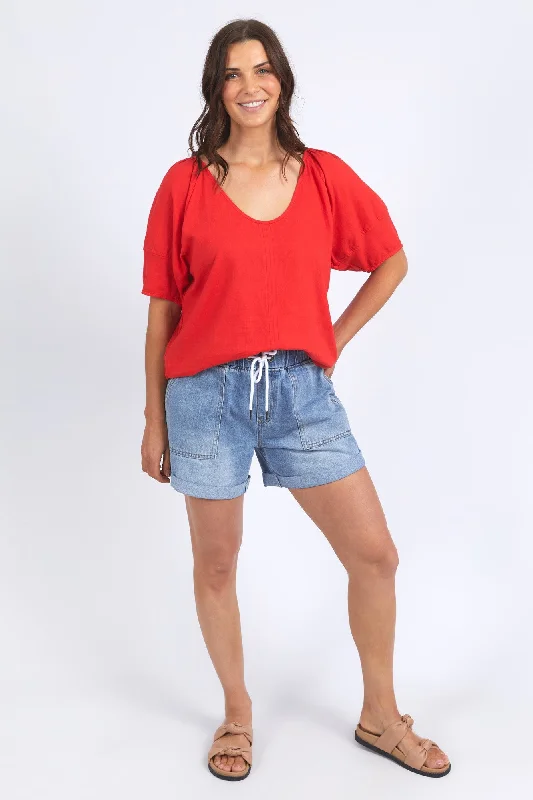 Trend Alert Elm The Grove Top Bittersweet Red