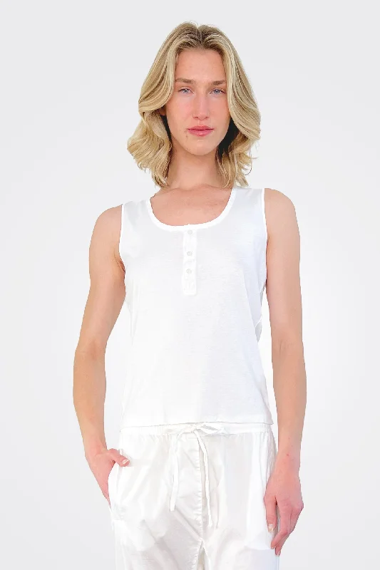 Women's Online Clothing Boutique Cotton Rib Top - White