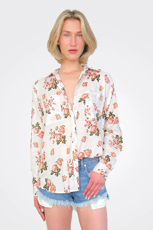 Season Sale Rose Back Patch Shirt - Multi