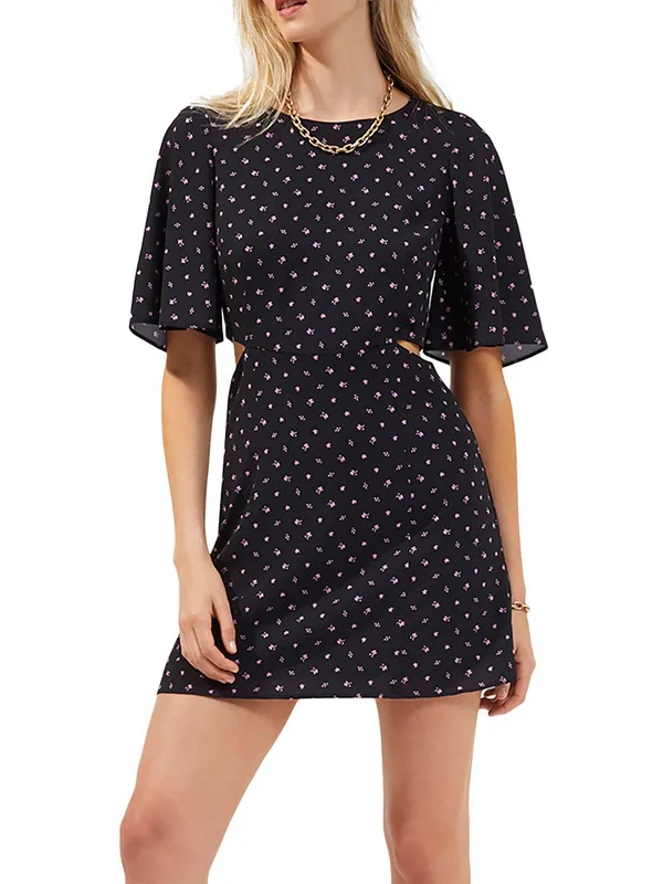 Best Online Boutiques Womens Cutout Mini Fit & Flare Dress