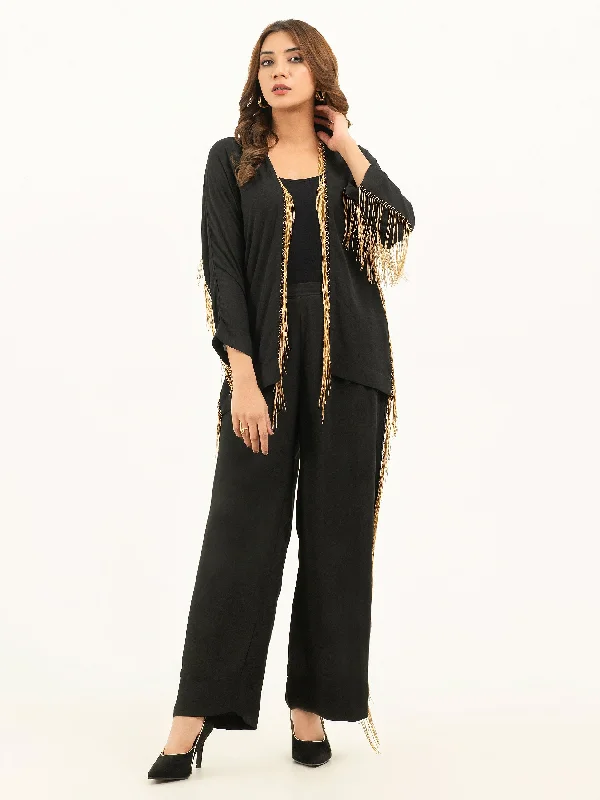 Sporty Streetwear Embellished Co-Ord Set
