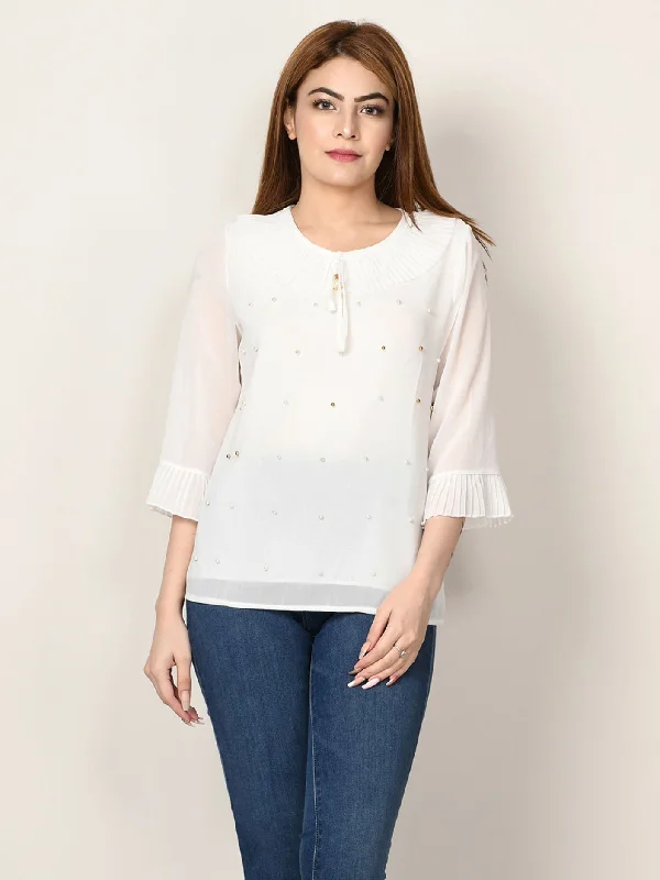 Festival Fashion Pleated Chiffon Top