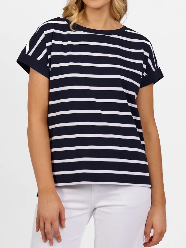 Casual Chic VASSALLI STRIPE DROP SLEEVE TOP