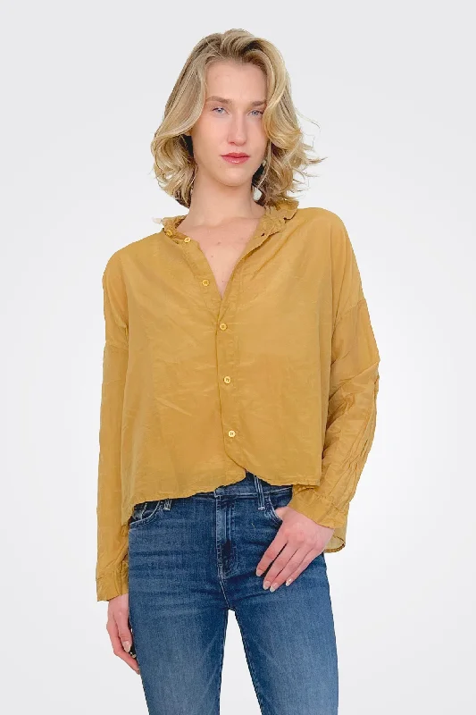 Women's Clothing Boutique Ramona Shirt - Honey Mustard