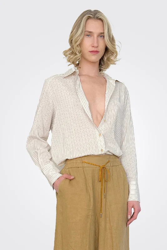 Flash Discount Aura Shirt - Cream / Caramel