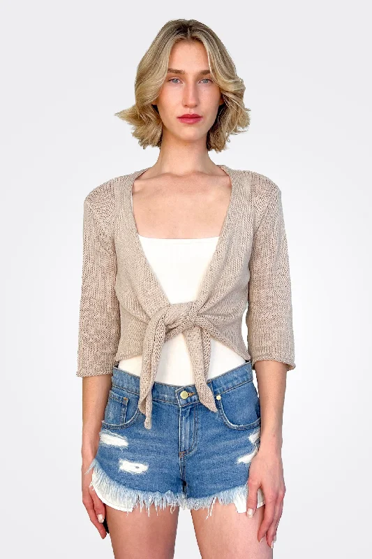 Valentine's Special Ballet 3/4 Sleeve Top - Khaki