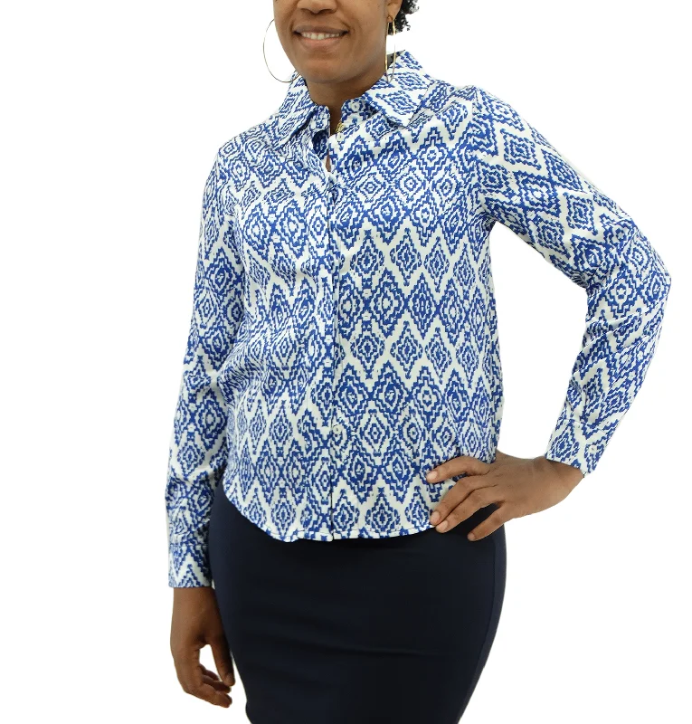 Chic Wardrobe Essentials 412280087AZ, Women's Button-up Silky Dress Shirt (S-L)