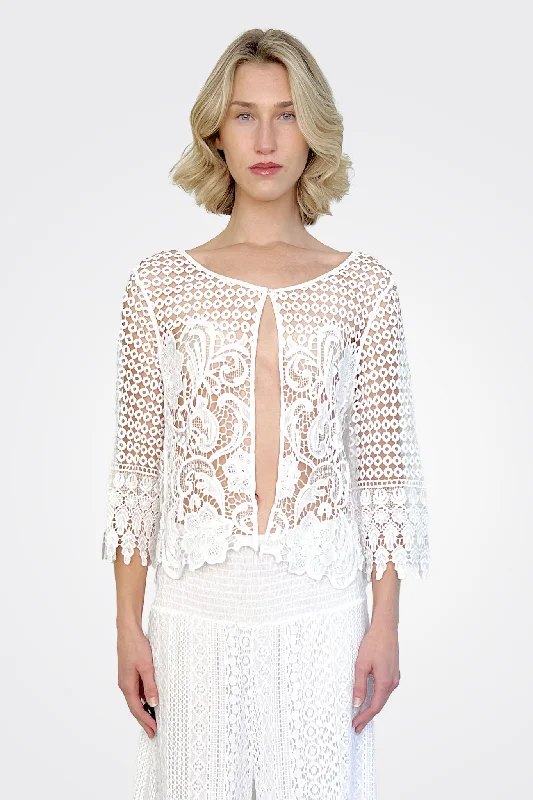 Mega Sale Lace Bolero - White