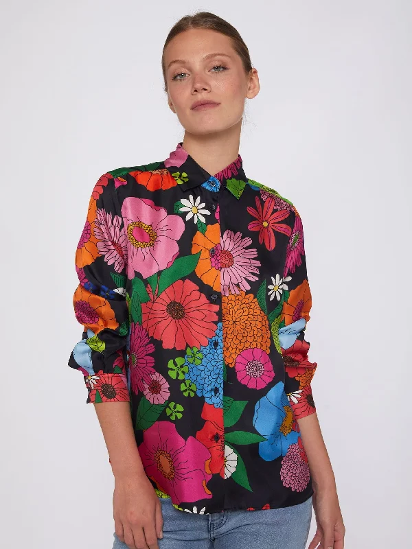Exclusive Discount Irina Silk Shirt - Maxi Flower