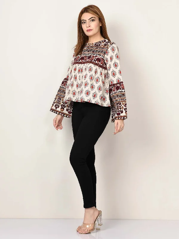 Fashion Essentials Printed Winter Cotton Kurti
