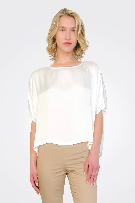 Chic Wardrobe Essentials Oversized Shrug Top - White