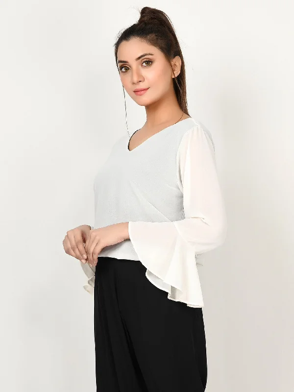 Bold Fashion Solid Chiffon Top