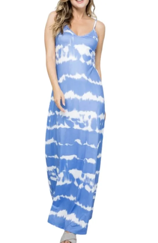Stylish Women's Clothing Maxi Dress In Dark Blue