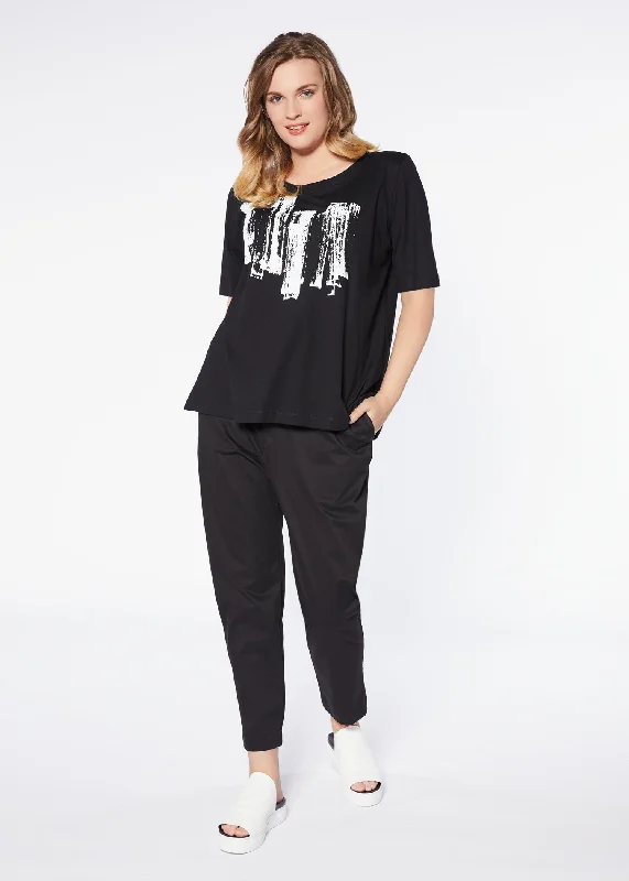 Elegant Style Lana Top - Black White
