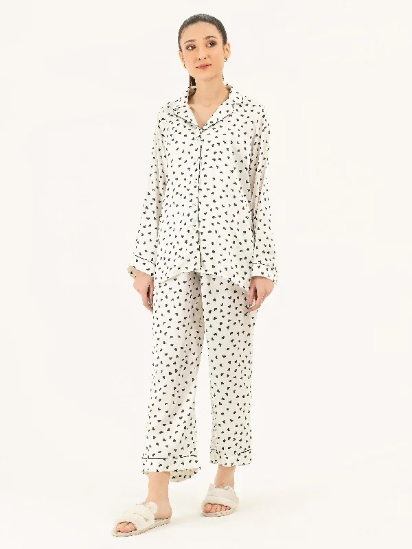 Online Impressions Boutique Printed Silk Sleepwear
