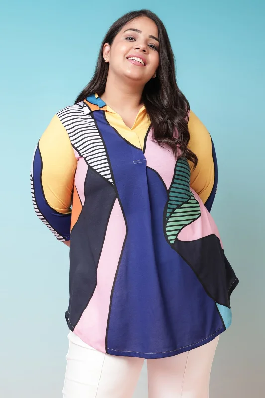 Fashion Essentials Modern Art Centre Pleat Top