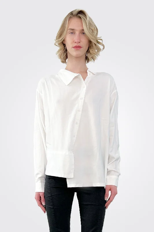 Fashion Sale Asymmetrical Shirt - Natural