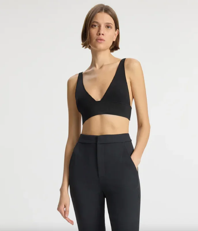 Edgy Fashion Ella Compact Knit Bra - Black