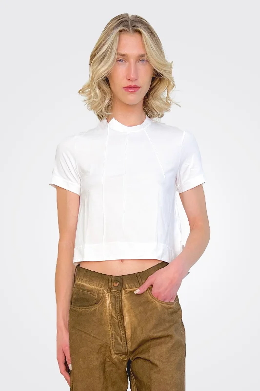 Women Apparel Seam Detail Top - White