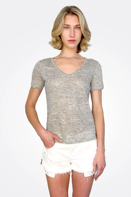 Wardrobe Update V Neck Shirt - Heather