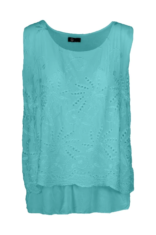 Quality Driven Apparel WOVEN S/LESS TOP - 15/65687U