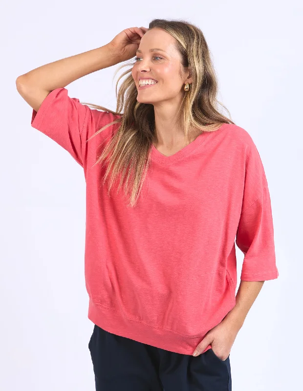Casual Fashion Elm Mazie Vee Neck Sweat Watermelon Crush