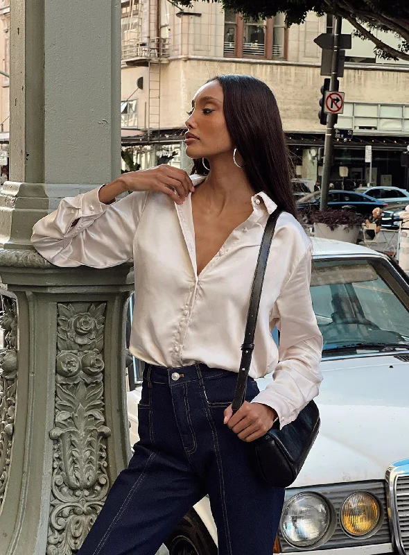 Relaxed Style Vintage Vibes Shirt Champagne