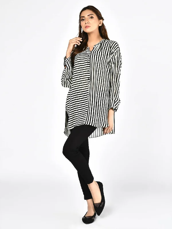 Trend Alert Black & White Striped Shirt